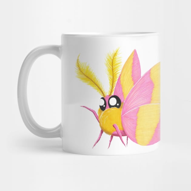 Rosy Maple Moth by emilyastrom